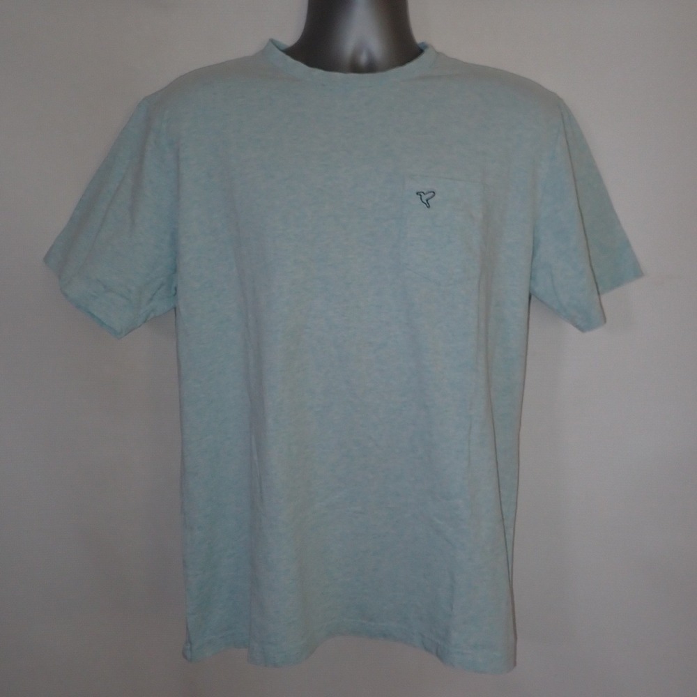 Birddog Pocket Tee Shirt Mens XL Heather Aqua Blue Short Sleeve‎ Golf Casual